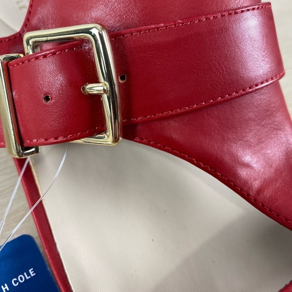 Kenneth Cole Red Sandals Heels Flip Flops Open Toed Sandals size 10 NWT - Picture 5 of 13